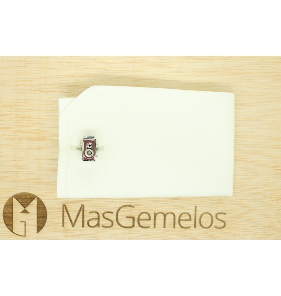 gemelos para boda camara antigua 3D color negra