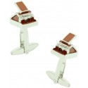 Brown Polaroid Camera Cufflinks 
