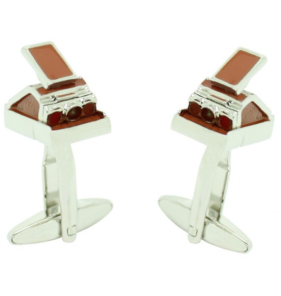 Brown Polaroid Camera Cufflinks 