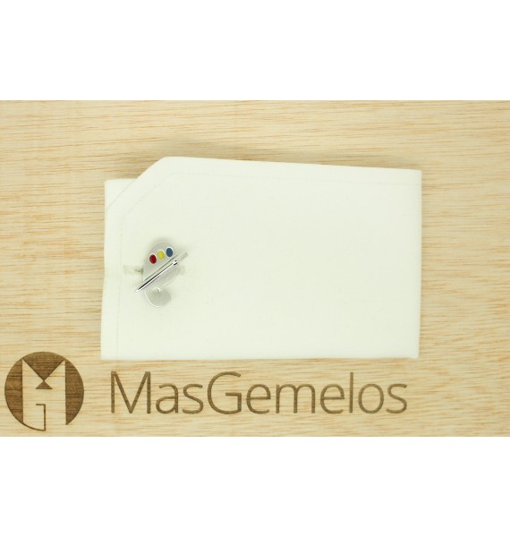 gemelos personalizados paleta pintor para camisa