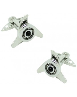GTO Steel Black Spinner Cufflinks