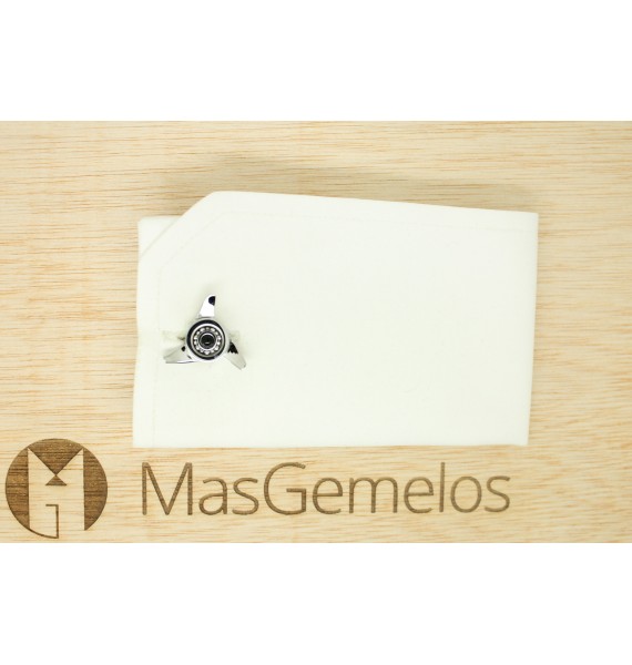 Gemelos para camisa Spinner Negro GTO Steel