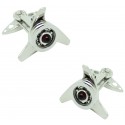 Gemelos para camisa Spinner Rojo GTO Steel