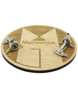 GTO Steel Red Spinner Cufflinks