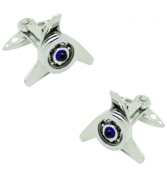 Gemelos para camisa Spinner Azul GTO Steel