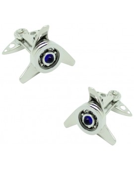 GTO Steel Blue Spinner Cufflinks