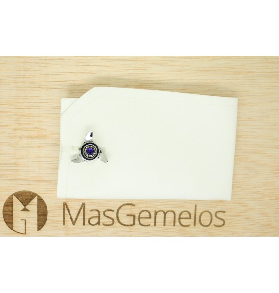 GTO Steel Blue Spinner Cufflinks