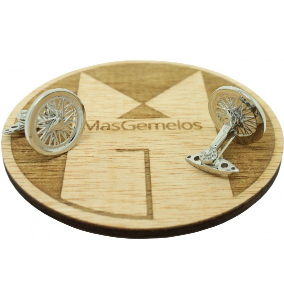 Gemelos para camisa Llanta de Coche Borrani GTO Steel