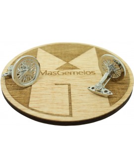 GTO Steel Borrani Traction Cufflinks