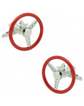 Gemelos para camisa Spinning Volante Rojo GTO Steel