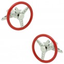Gemelos para camisa Spinning Volante Rojo GTO Steel