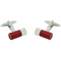 Red Gun Cartridge Cufflinks 