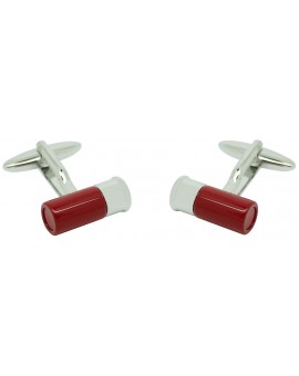 Red Gun Cartridge Cufflinks 