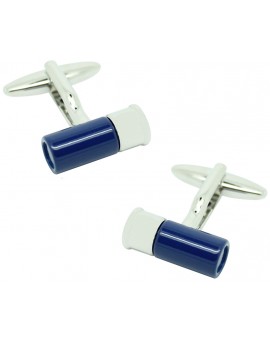 Blue Gun Cartridge Cufflinks 