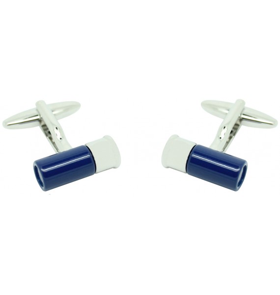 Blue Gun Cartridge Cufflinks 