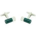 Green Gun Cartridge Cufflinks 