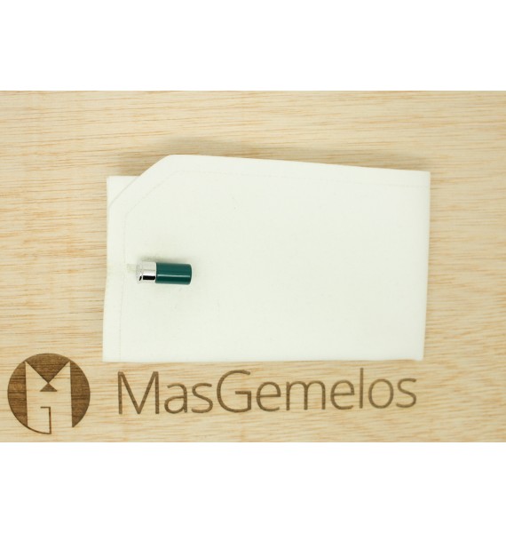 comprar gemelos cartucho verde esmaltado de camisa
