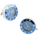 Blue Sports Watch Cufflinks 