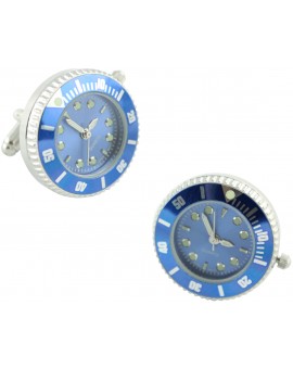 Blue Sports Watch Cufflinks 