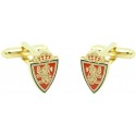 Gold Plated Real Zaragoza Cufflinks 