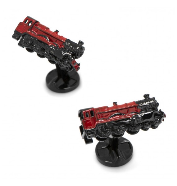 3D Hogwarts Express Cufflinks presentado en la caja regalo de Harry Potter