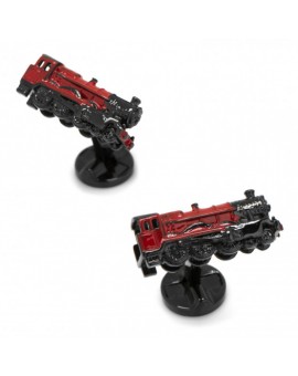 3D Hogwarts Express Cufflinks presentado en la caja regalo de Harry Potter