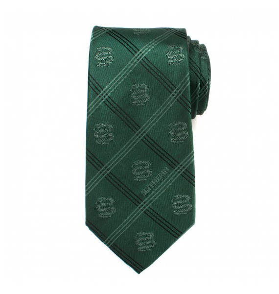 Green Slytherin Plaid Harry Potter Tie