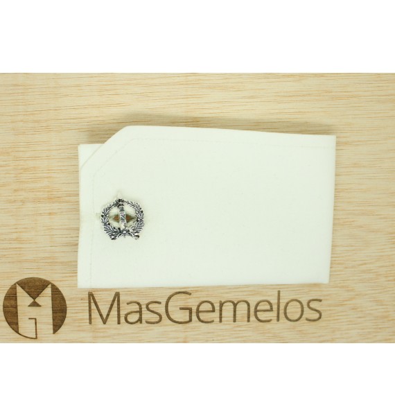 PREMIUM Sterling Silver Spanish Military Legal Corps Emblem Cufflinks