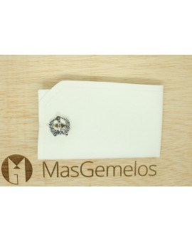 Gemelos Escudo Jurídico Militar Plata de Ley 925 PREMIUM