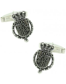 Gemelos Escudo Felipe VI Plata 925 PREMIUM