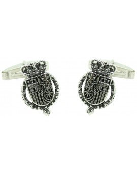 Gemelos Escudo Felipe VI Plata 925 PREMIUM 2