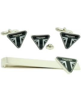 Pack Gemelos, Pisacorbatas y Pin Nuevo Logo Triumph 