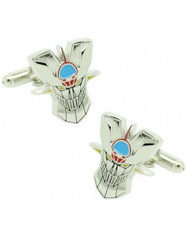 gemelos para camisa mazinger Z plateado