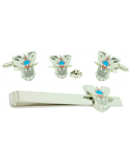 Mazinger Z Cufflinks,Tie Bar and Pin Gift Set