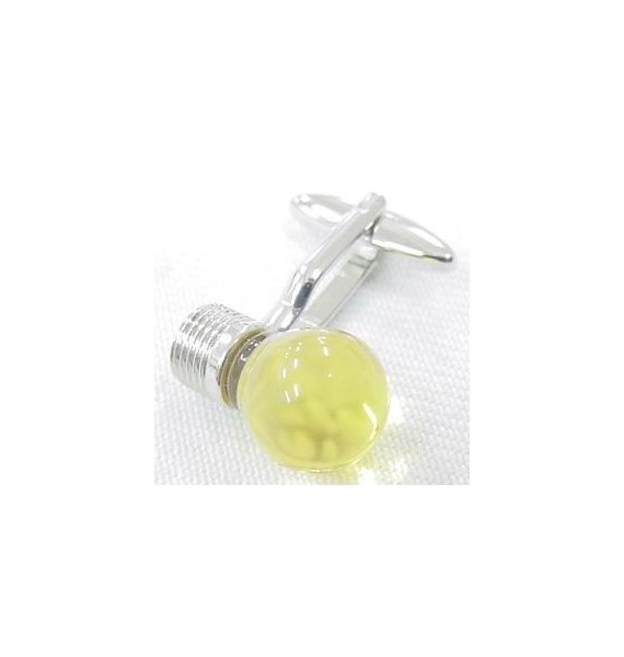 Yellow Light Bulb Cufflinks 