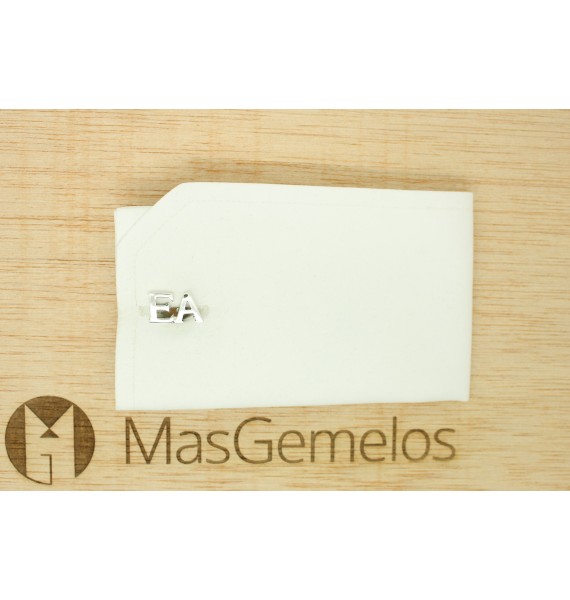 gemelos para boda Iniciales Plata 925