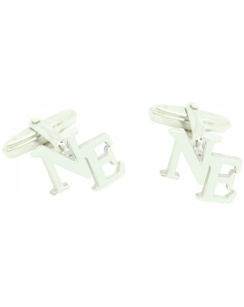 Gemelos dos Iniciales a medida 3D Plata 925 2