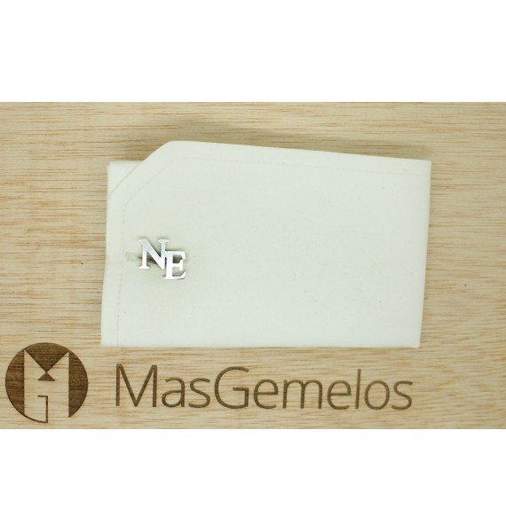 gemelos para camisa Iniciales personalizadas en Plata de ley 925