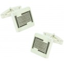 Gemelos para camisa Cuadrados volumen Plata 925 