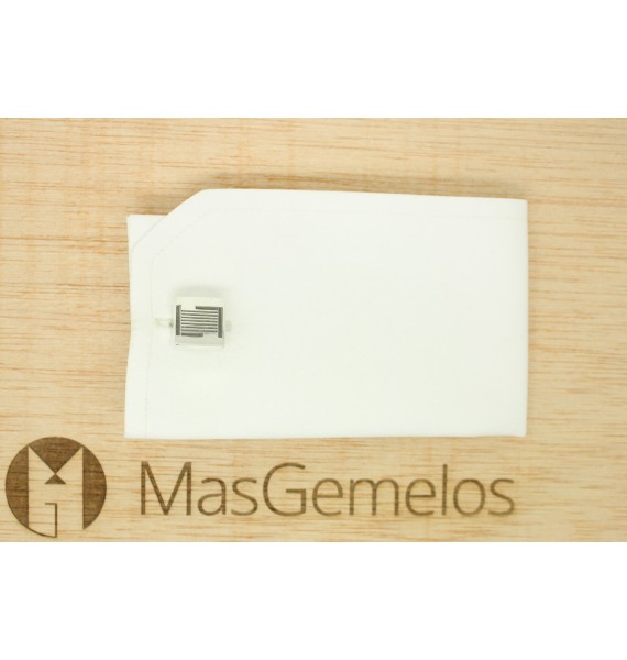 los mejores gemelos personalizados cuadrado realizado en Plata 925