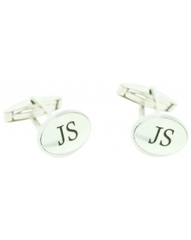 gemelos para boda iniciales personalizadas grabado en Plata de ley