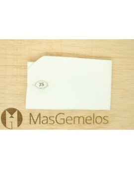 gemelos a medida iniciales JS en plata de ley 925