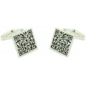 gemelos para camisa plata de ley 925 imagen código QR 