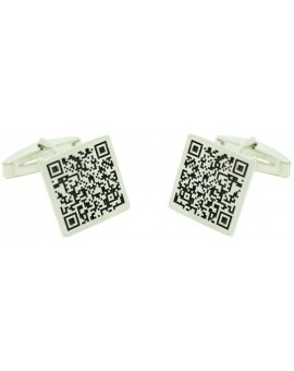 gemelos para camisa plata de ley 925 imagen código QR 
