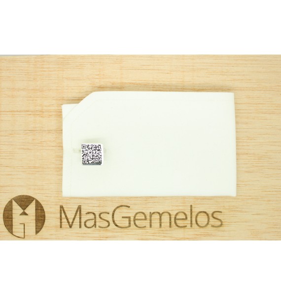 comprar gemelos para boda grabado con QR plata de ley