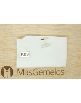 gemelos personalizados Iniciales y fecha plata de ley 925