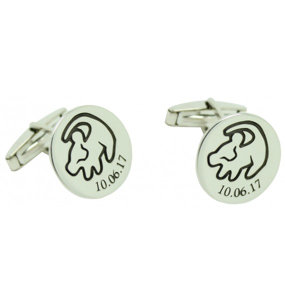 gemelos para camisa imagen simba REY LEON y fecha