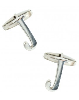 Gemelos camisa Plata de ley Inicial personalizada