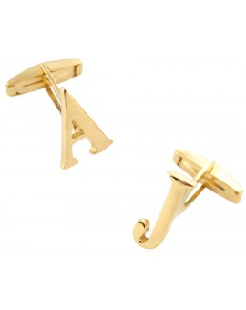 Gemelos para camisa Inicial baño Oro 18k