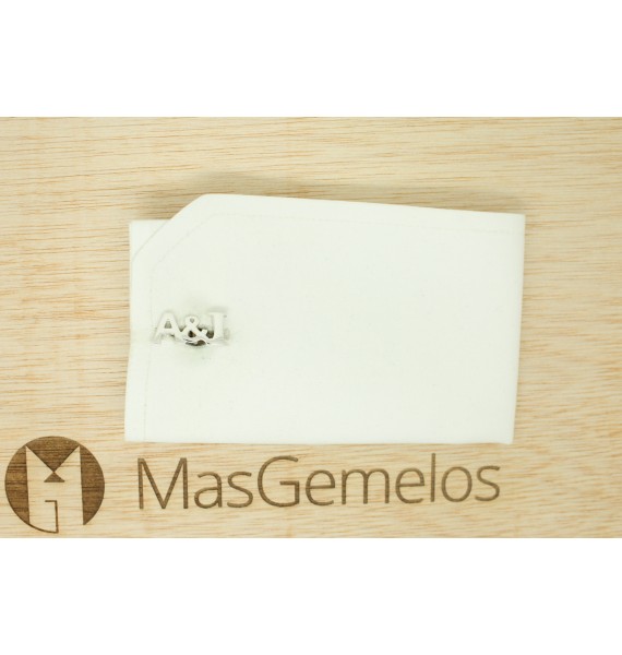 gemelos para boda plata de ley personalizadas